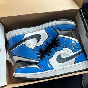 COPY - Blue and White High-Top Sneakers